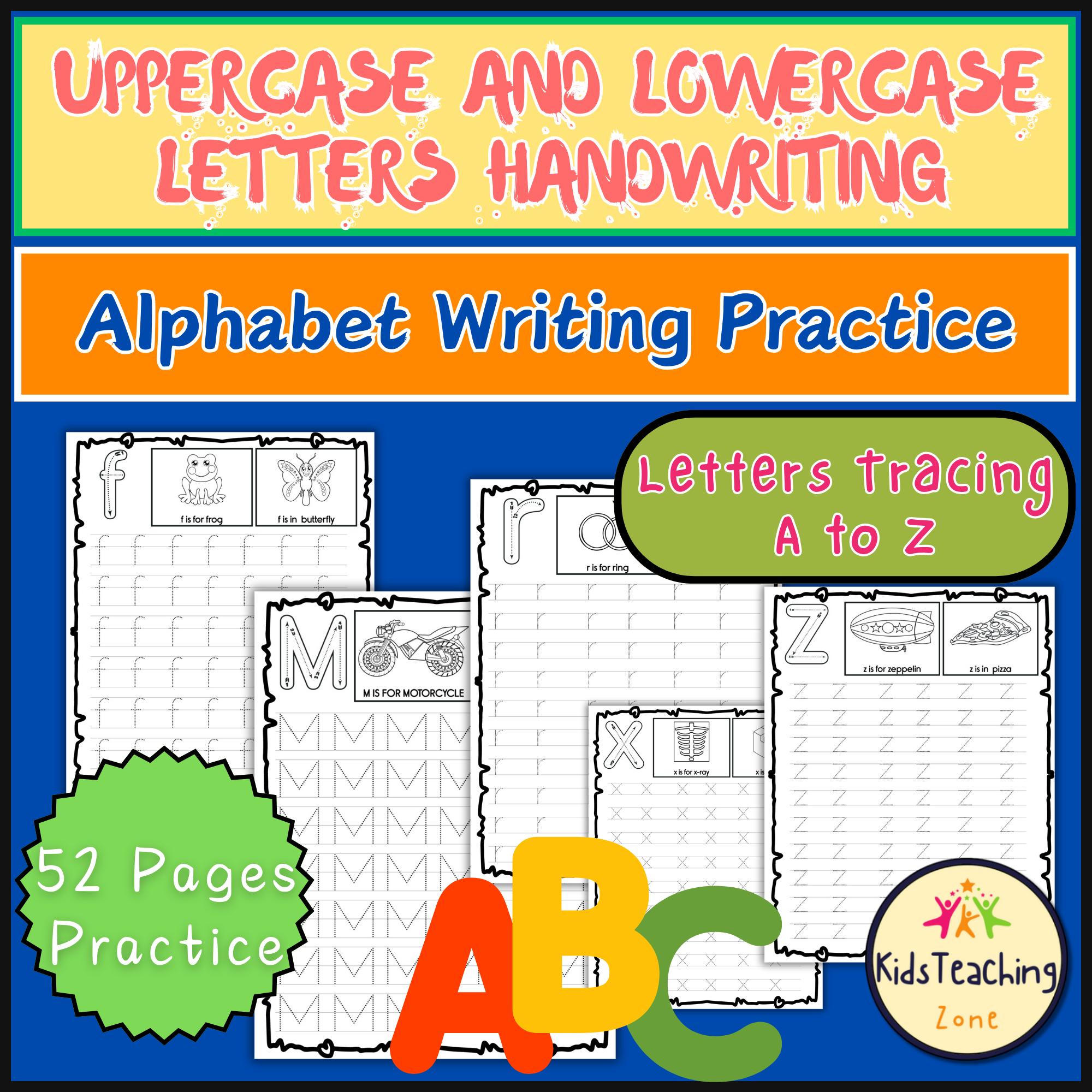 Uppercase And Lowercase Letters Handwriting - Alphabet Writing Practice