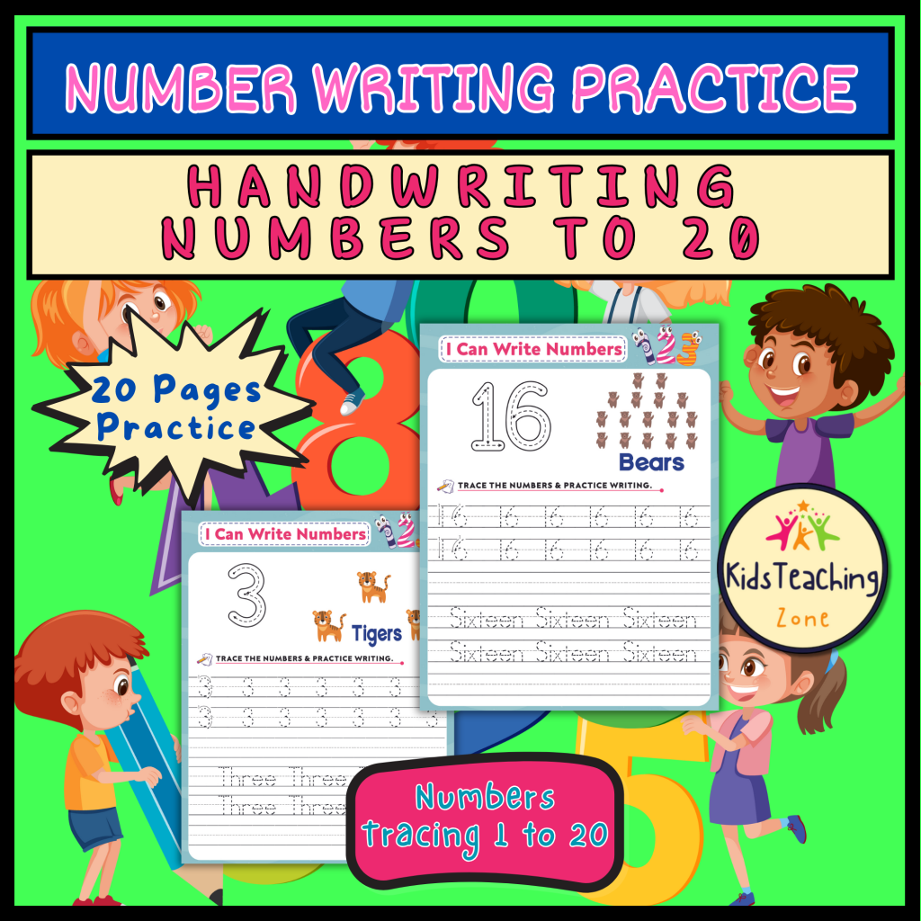 Number Writing Practice - Handwriting Numbers To 20 | Made By Teachers