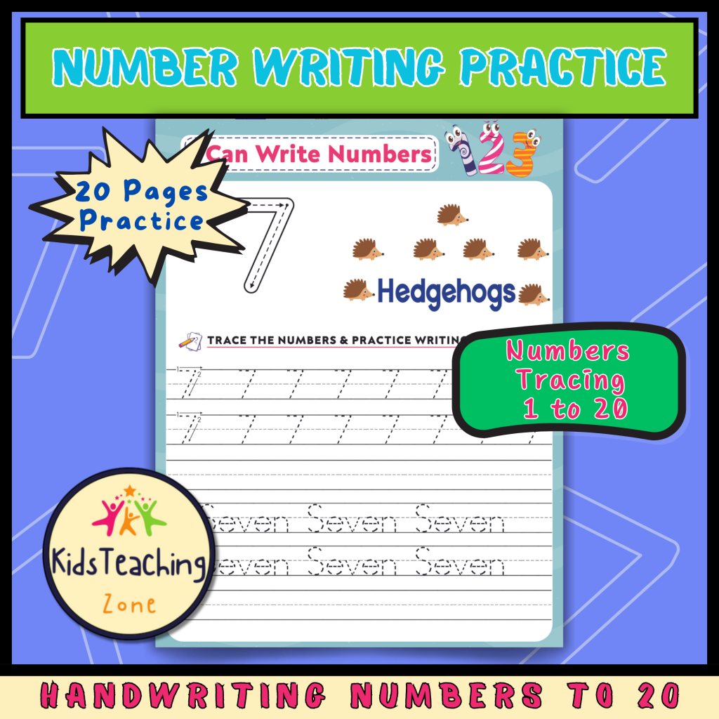Number Writing Practice - Handwriting Numbers To 20 | Made By Teachers