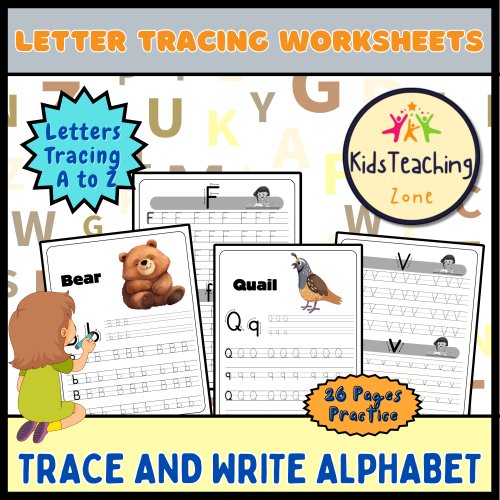 Letter Tracing Worksheets | Trace And Write Alphabet A To Z | Made By ...