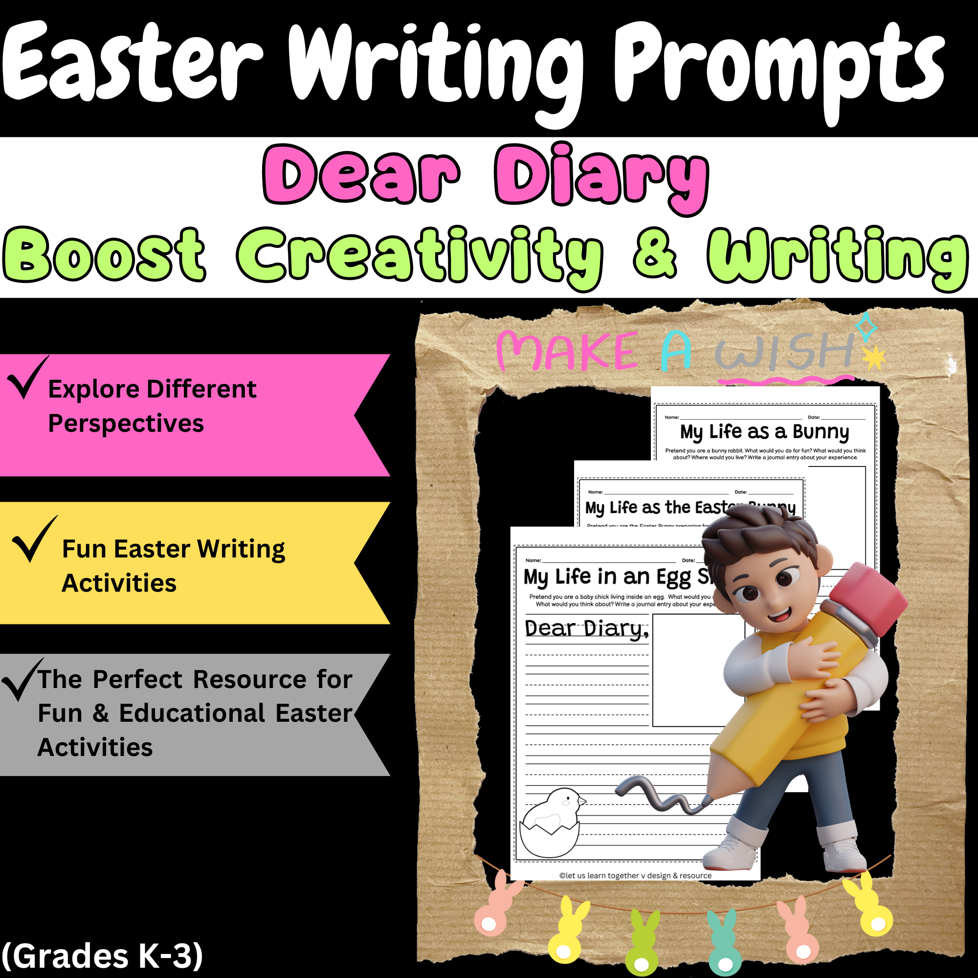 Hatching Stories! Fun Easter Writing Prompts (Grades K-3)