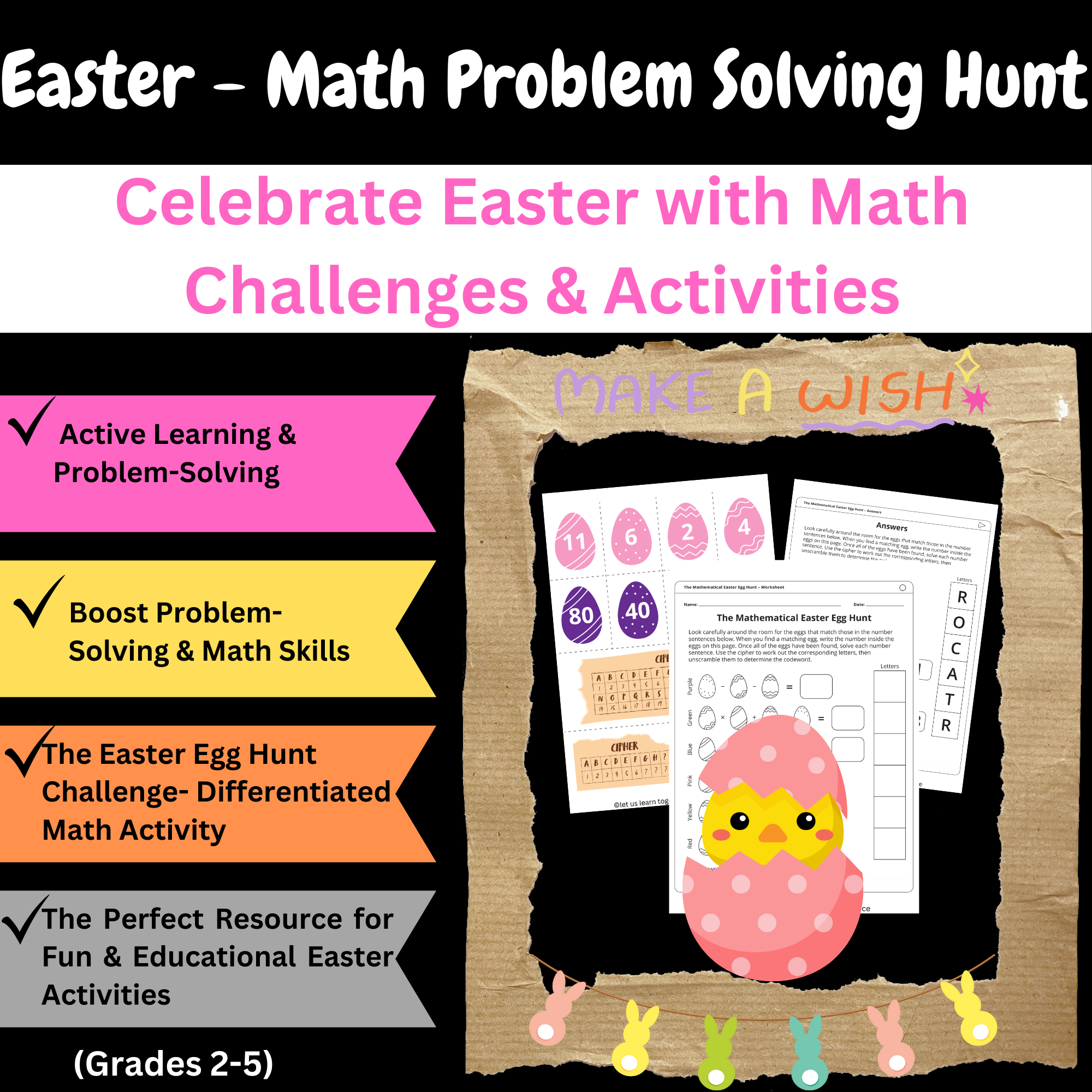 The Great Easter Egg Caper! A Math Problem Solving Hunt (Grades 2-5)