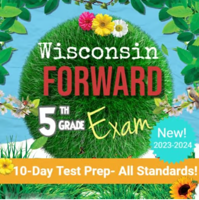 5th Grade Wisconsin Forward 10-Day review of math standards; Print and Go!