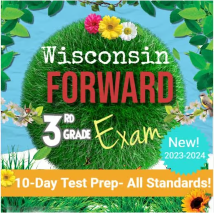 3rd Grade Wisconsin Forward 10-Day review of 2021 math standards; Print and Go!