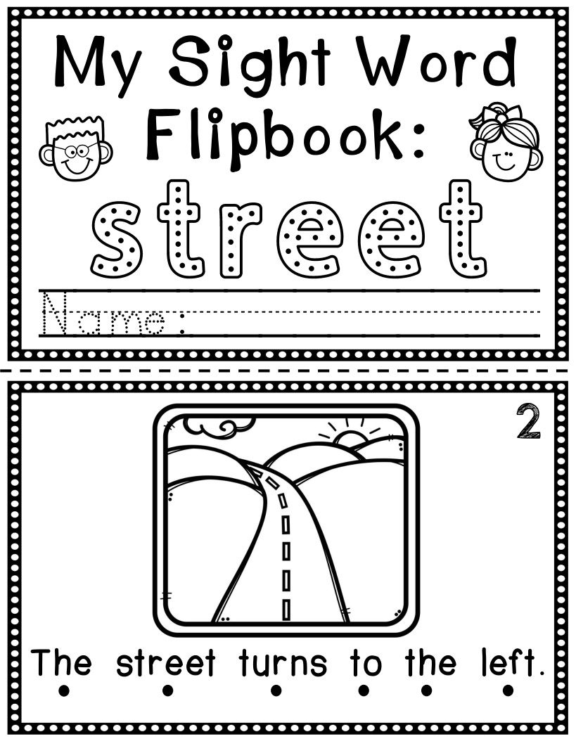 Sight Word Flip Book (Flipbook) - STREET