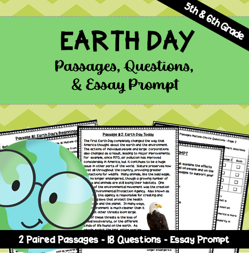 Earth Day Paired Passages - 5th & 6th Grade
