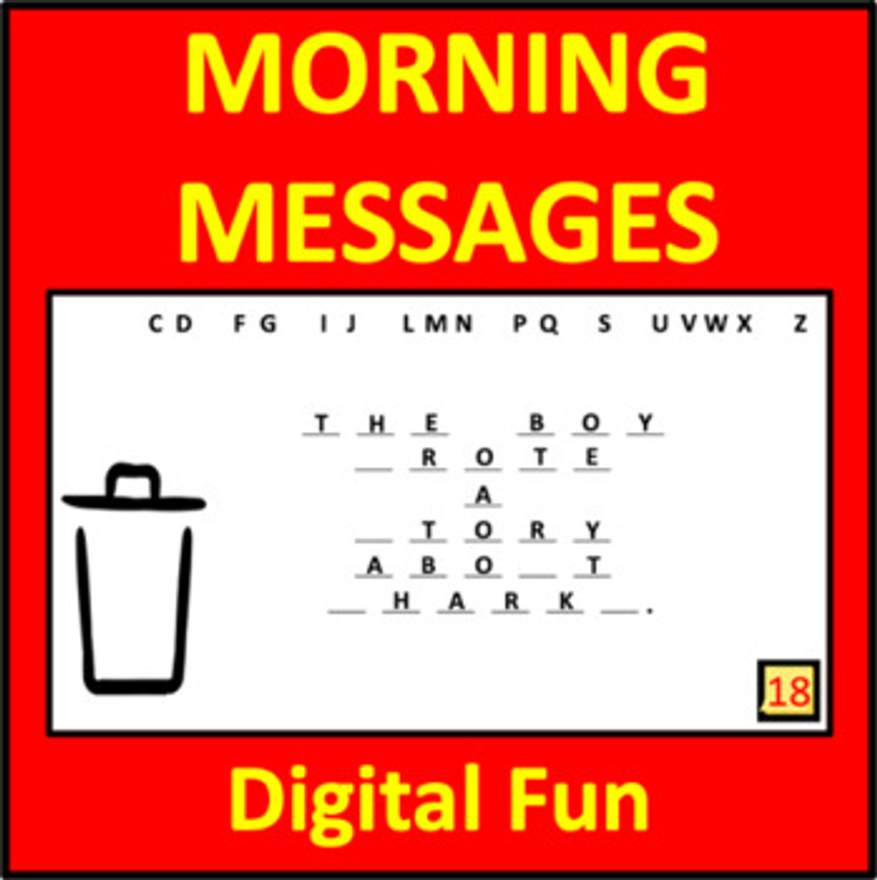 Morning Messages for Early Elementary: Set 1