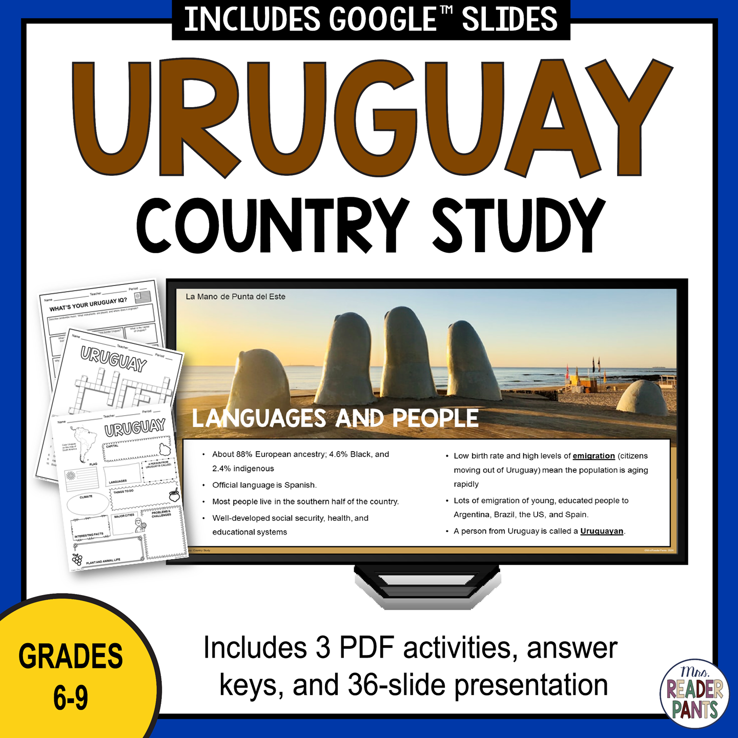 Uruguay Country Study - Uruguay Presentation + Activities - Geography Lessons