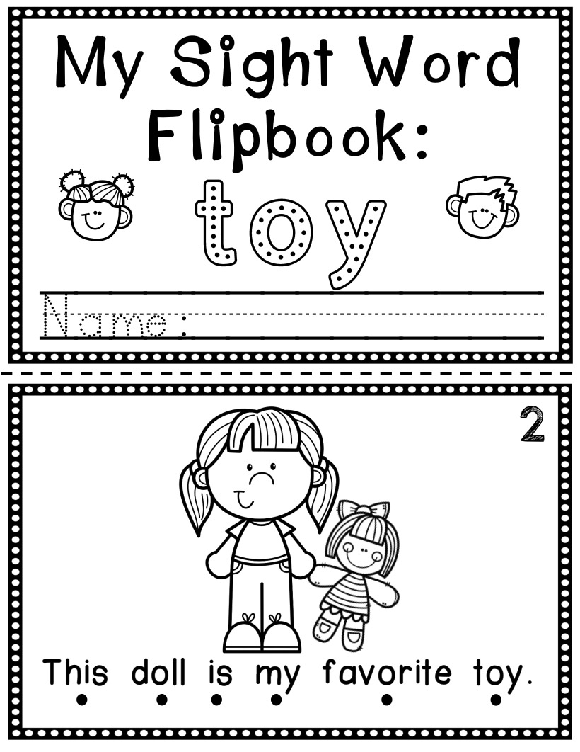 Sight Word Flip Book (Flipbook) - TOY