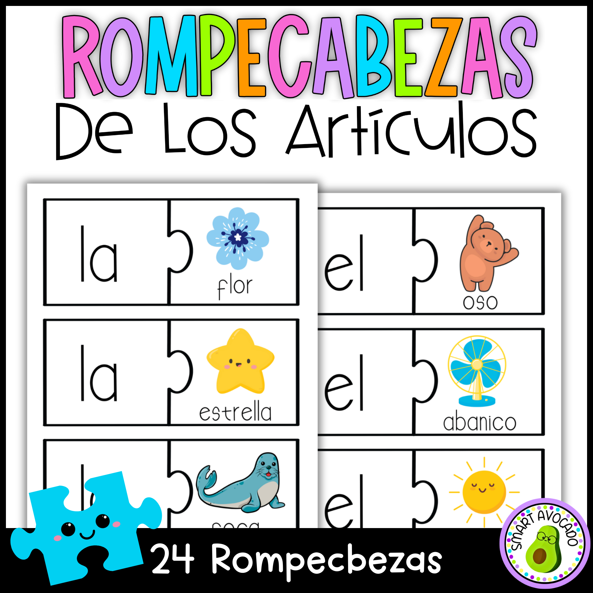 Rompecabezas de Los Artículos, Spanish Definite and Indefinite Articles Center