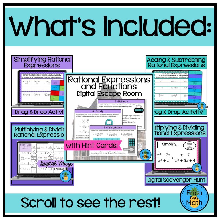 Rational Expressions & Equations Digital Activity Bundle | Made By Teachers
