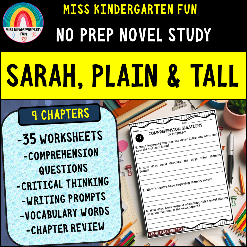 Sarah, Plain and Tall Novel Study Guide