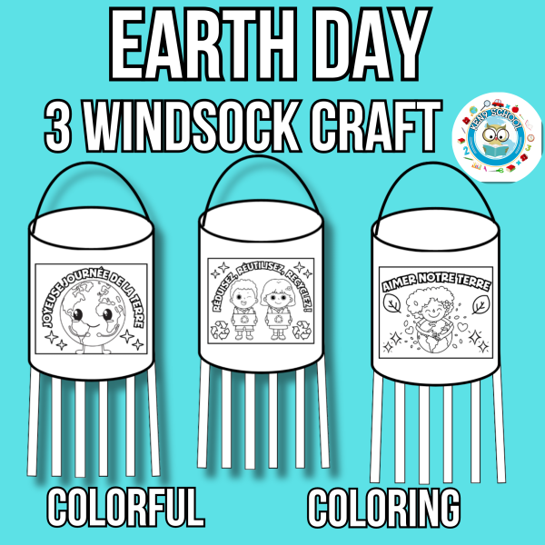 French Earth Day Activities Crafts And Art Project Windsock|Hanging ...