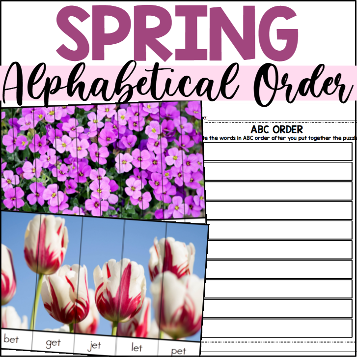 Spring Alphabetical Order Puzzles