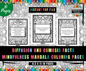 Diffusion And Osmosis Facts Activities, Mindfulness Relaxing Coloring ...