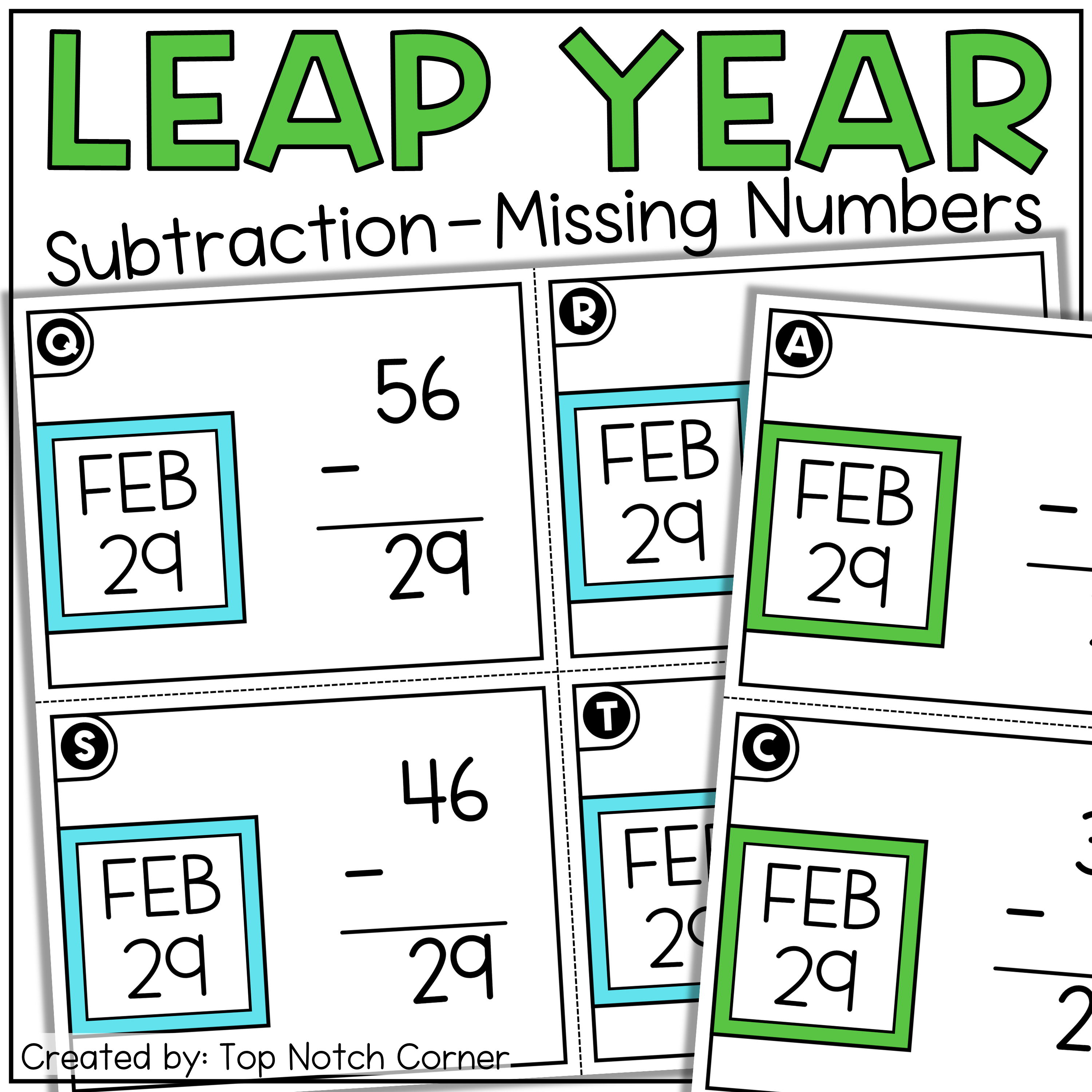 Leap Year Day 2024 Math Activities Task Card