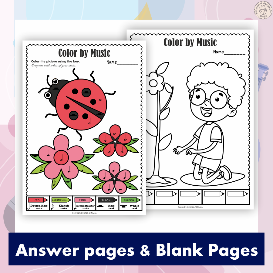 Spring Music Coloring Sheets Bundle - Made By Teachers