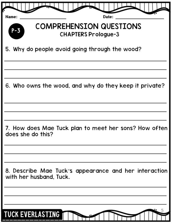 Tuck Everlasting Novel Study Guide | Made By Teachers