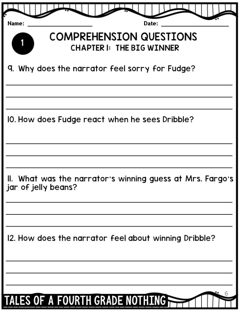 Tales of a Fourth Grade Nothing Novel Study Guide | Made By Teachers