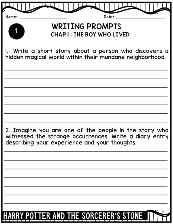 Harry Potter and the Sorcerer's Stone Novel Study Guide - Made By Teachers