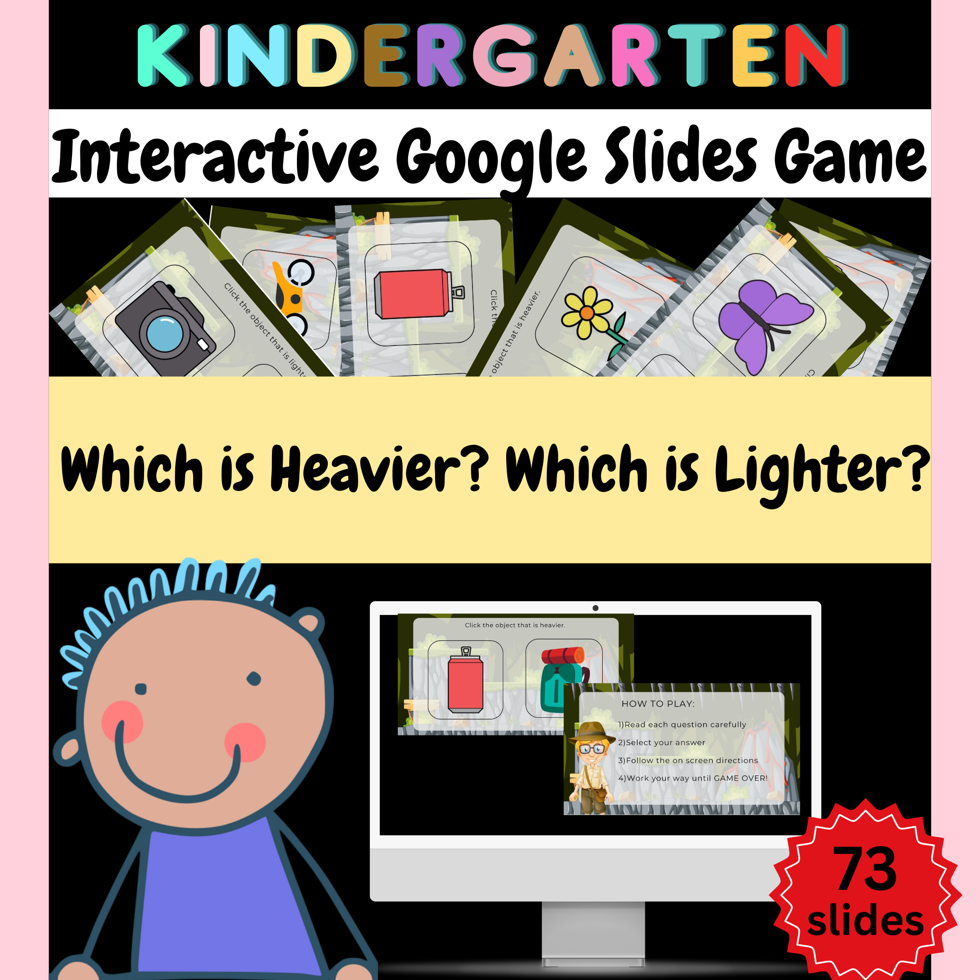 Jungle Weigh Off! A Heavier or Lighter Game For Preschool & Kindergarten