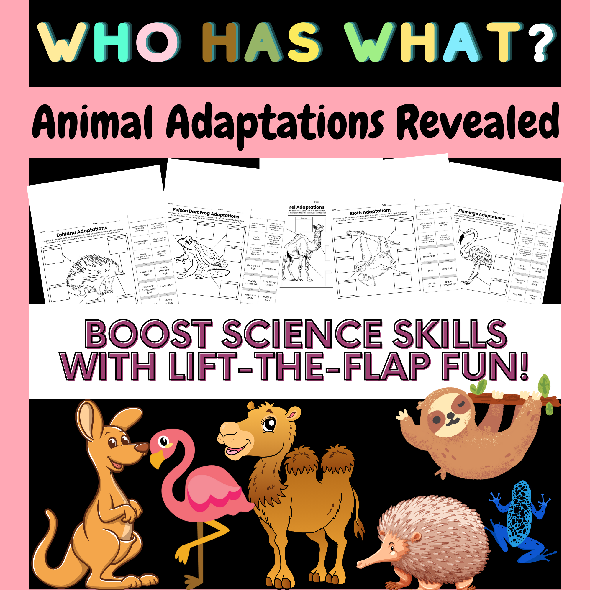 Flap the Facts! Animal Adaptations Fun (Grade K-2) - Make Learning About Animals Interactive
