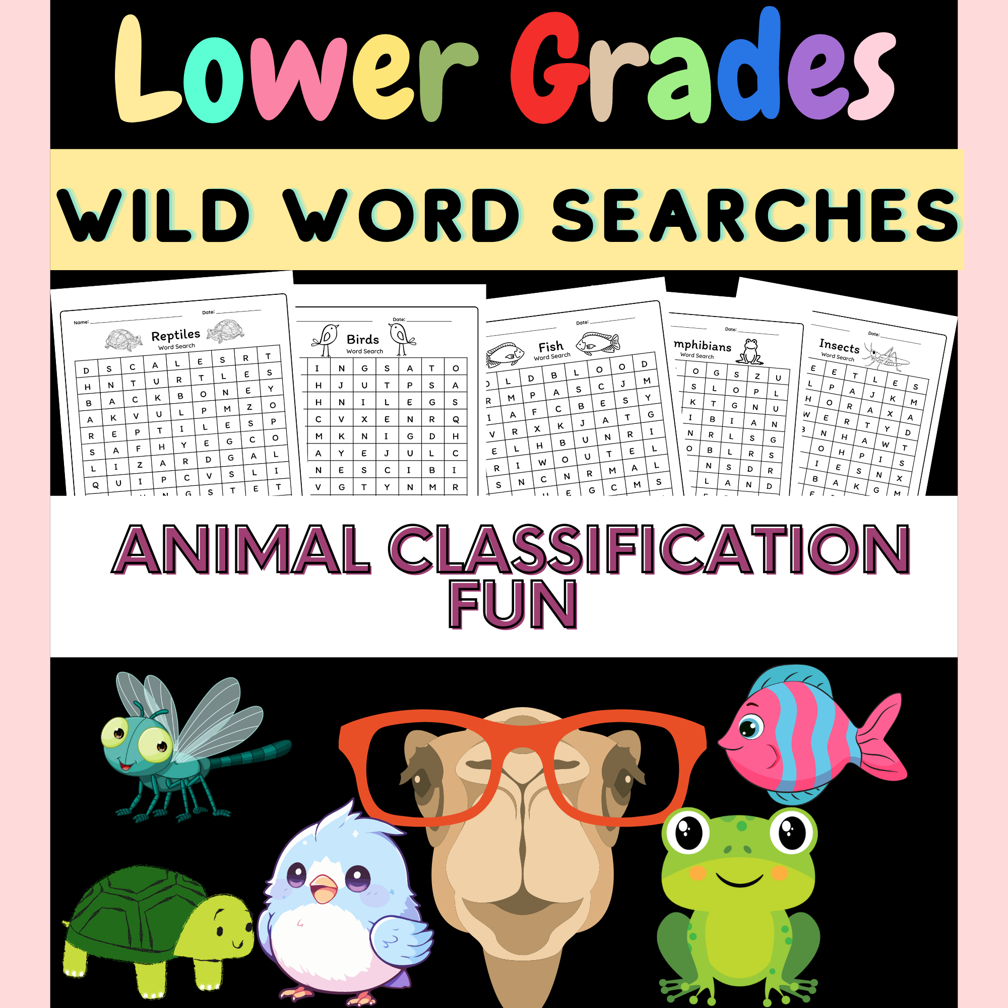 Wild Word Searches! Animal Classification Fun (Lower Grades)