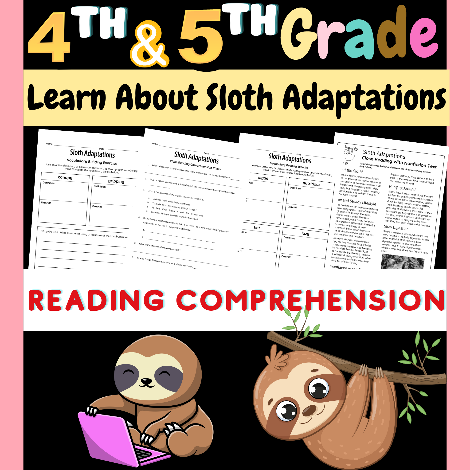 Swinging into Science! Learn About Sloth Adaptations (Gr. 4 & 5)