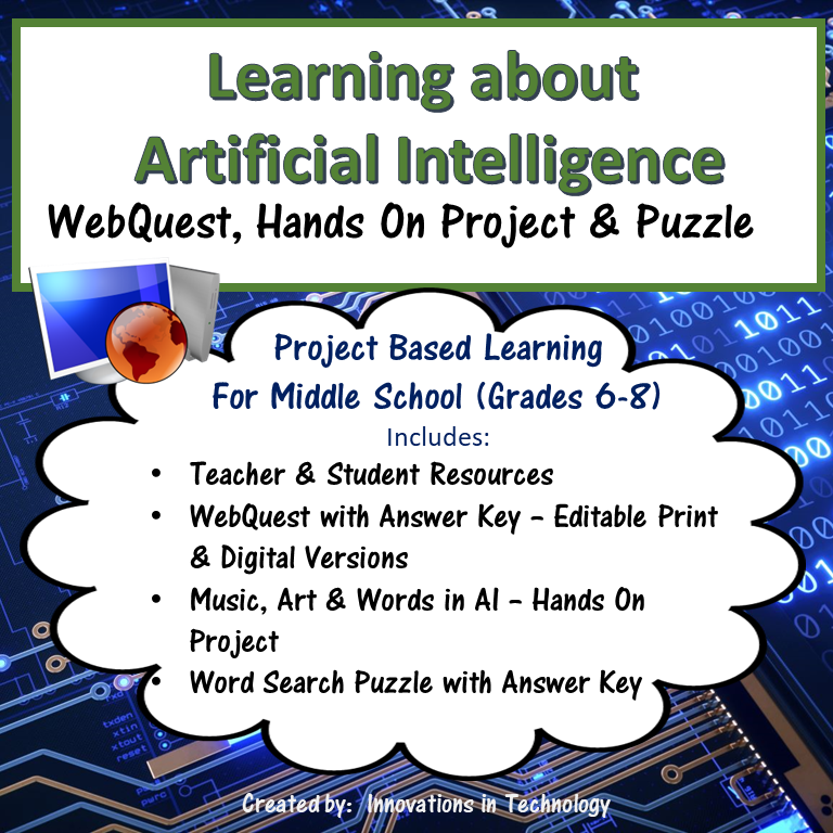 Artificial Intelligence - WebQuest, Exploration Project & Word Search Puzzle