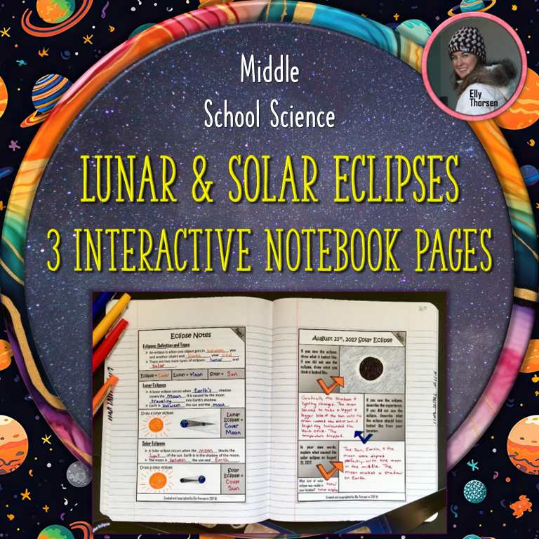 Solar Eclipse 2024 Activity: Solar and Lunar Eclipses Interactive Notebook Pages