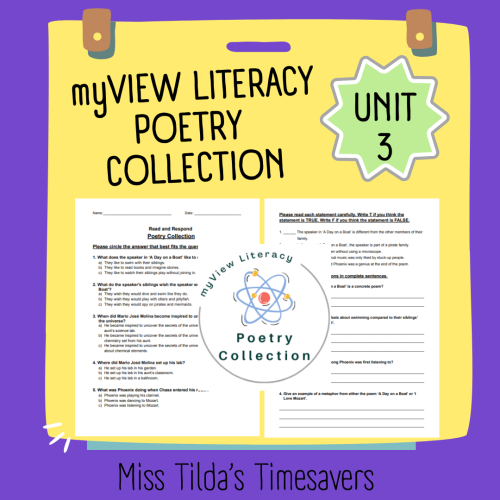 Poetry Collection - Read and Respond myView Literacy 4 | Made By Teachers