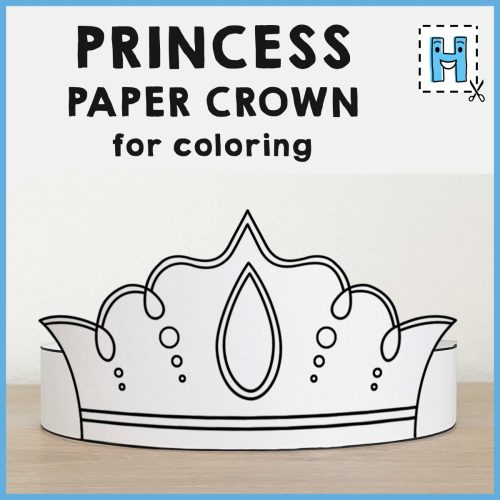 Princess Paper Crown Headband Hat Coloring Craft - Made By Teachers