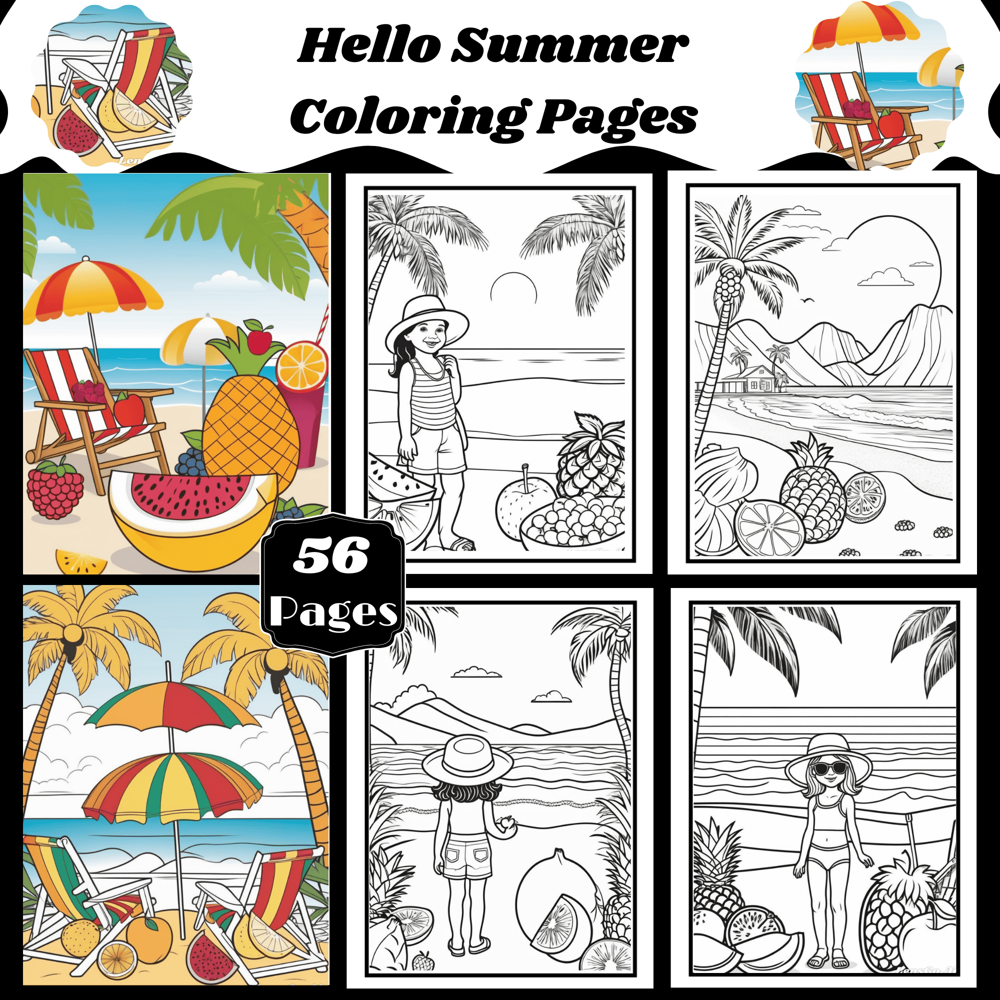 Hello Summer Coloring Pages