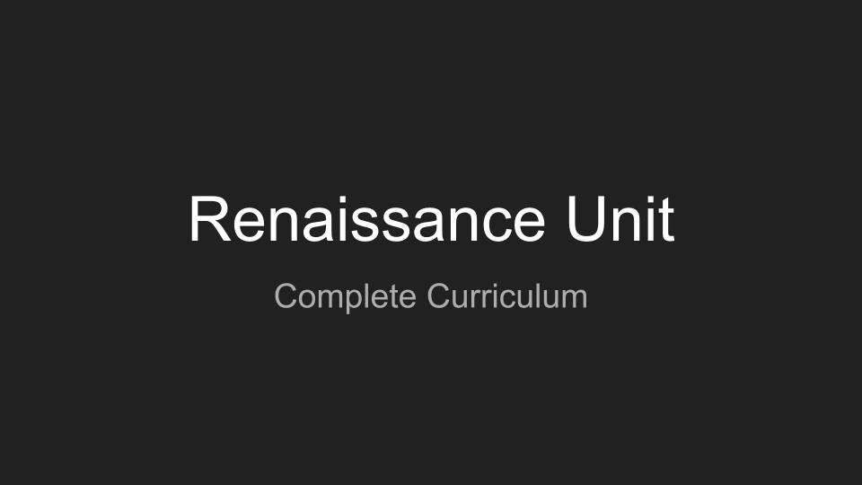 Leading Figures of the Renaissance - Learning Packet - Renaissance Unit ...