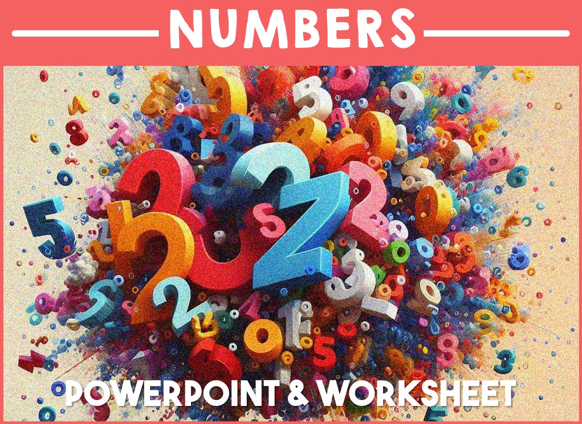 Grammar - Numbers - PowerPoint and Worksheet