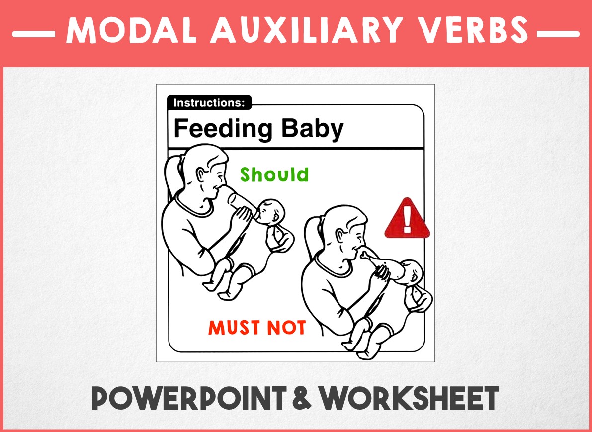 Grammar - Modal Auxiliary Verbs - PowerPoint and Worksheet
