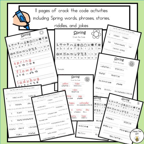 Spring Crack the Code Codebreaker Cryptogram OT - Made By Teachers