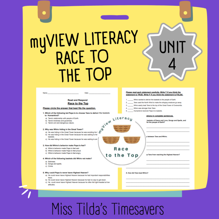 Race to the Top - Read and Respond myView Literacy 4 - Made By Teachers