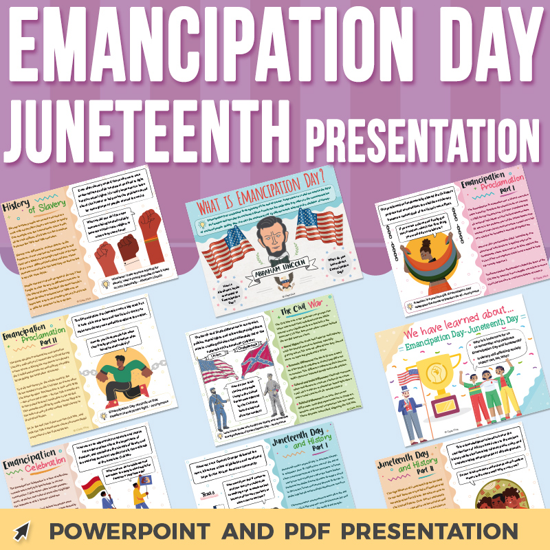 Emancipation Day, Juneteenth Day PowerPoint Presentation | Discussion Questions