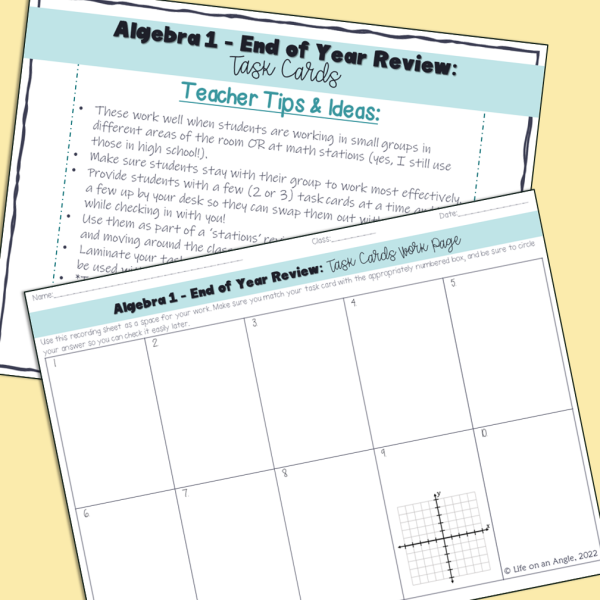EOC Algebra 1 Review - Made By Teachers