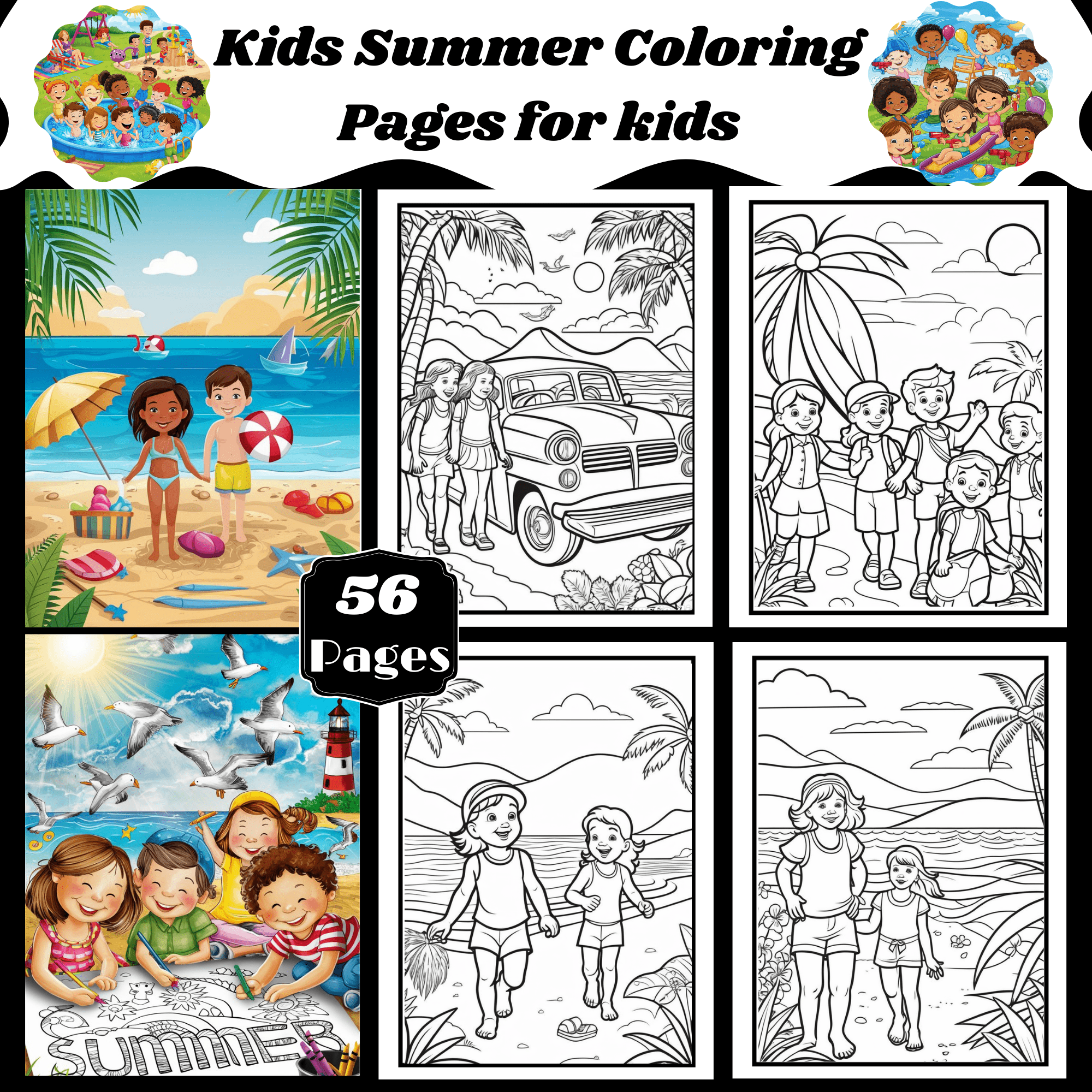 Kids Summer Coloring Pages for kids