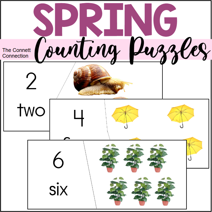 Spring Counting to 10 Puzzles