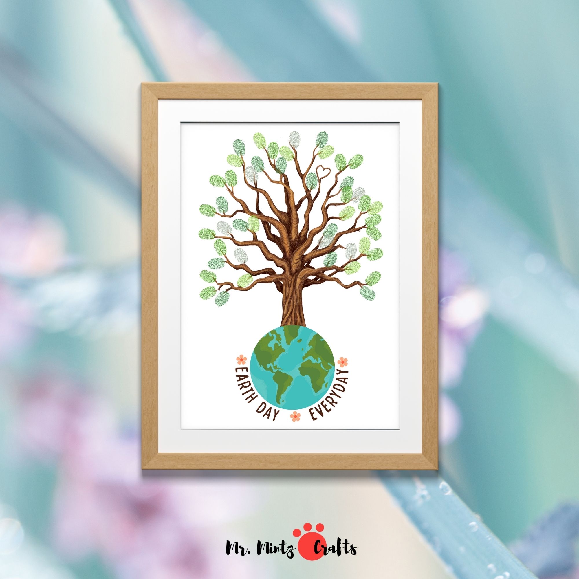 Earth Day Fingerprint Art | Earth Day Fingerprint Card - Made By