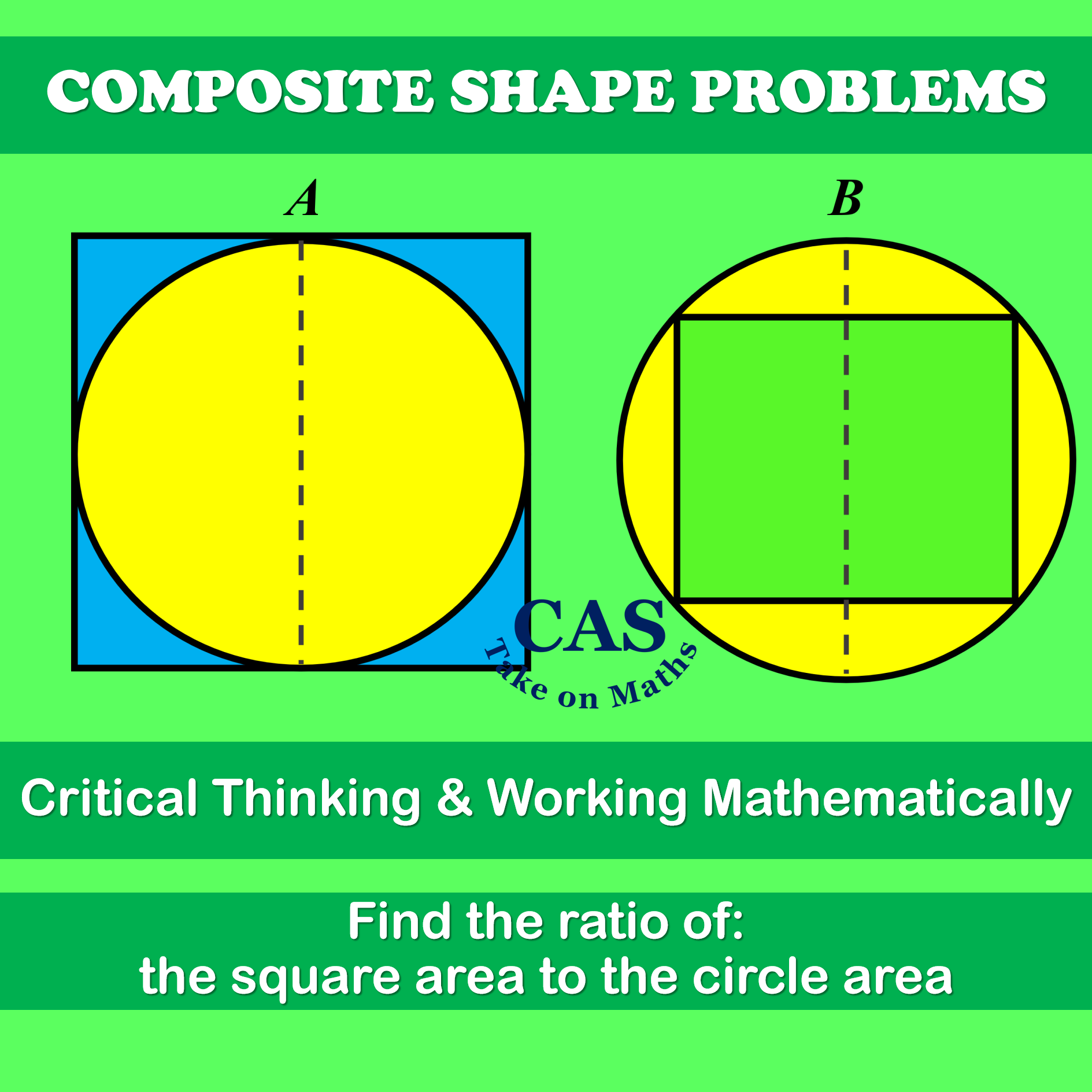 Area of Composite Shape-Critical thinking Activity-Math Challenge 2