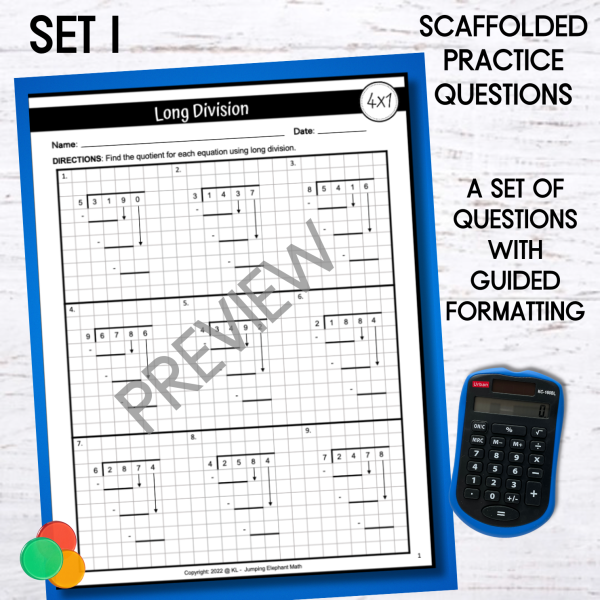 Long Division 4 Digit by 1 Digit No Remainders Google Slides and ...