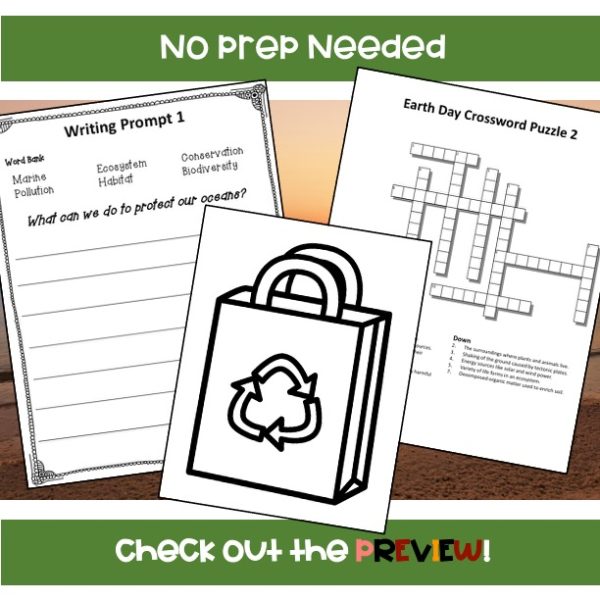 Earth Day No Prep Activity Packet | Made By Teachers