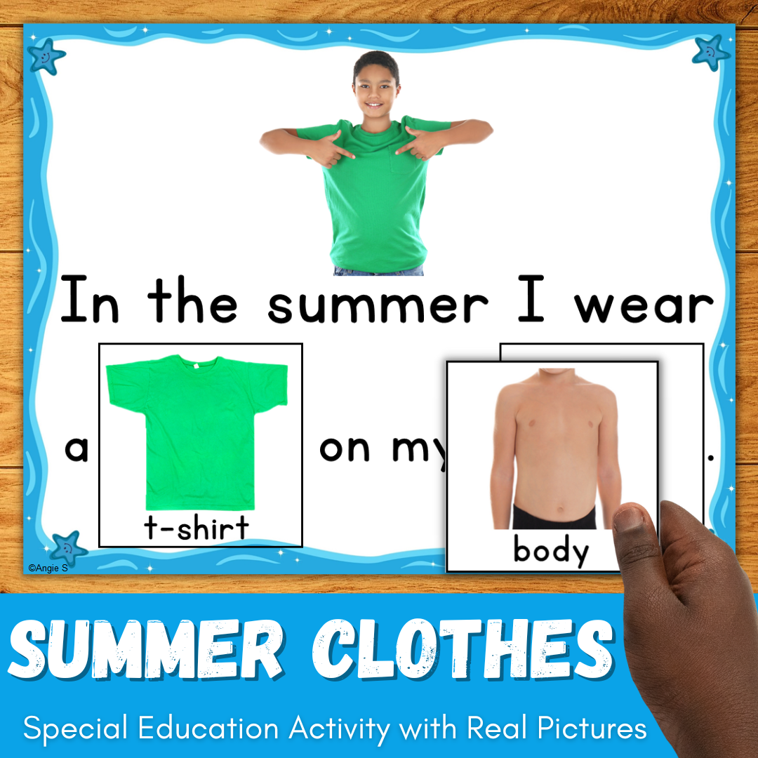 Summer Clothes Activity Speech Therapy Special Ed Autism Dress the Weather