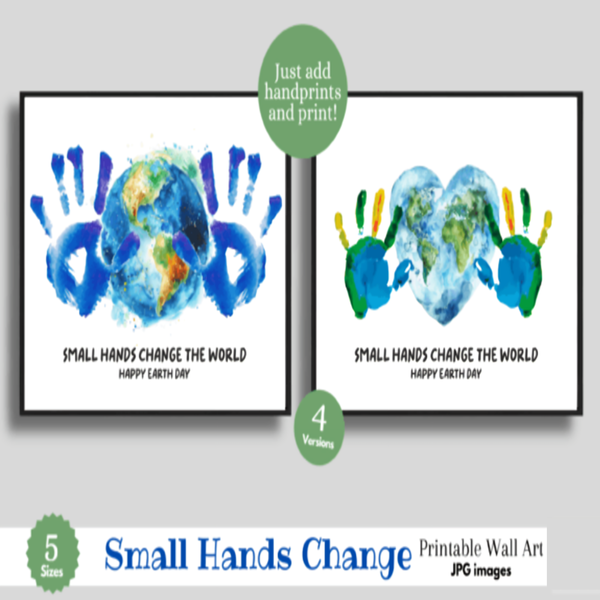 Earth Day Small Hands Handprint Craft, HOMESCHOOL CLASSROOM DECOR