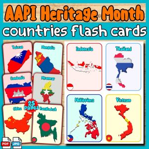 AAPI Heritage Month Asian American Pacific Islander countries flags ...