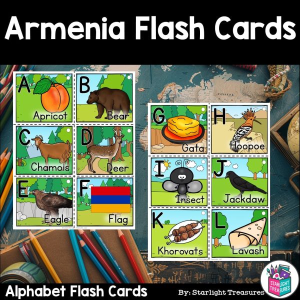 Alphabet Flash Cards for Early Readers - Country of Armenia | Made By ...